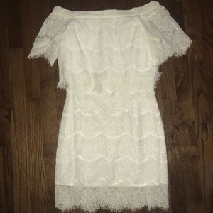 Lace off the shoulder dress